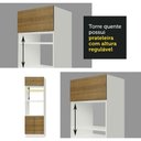 Ver mais imagens de Torre Quente Madesa Stella 70 cm 3 Portas Branco/Rustic