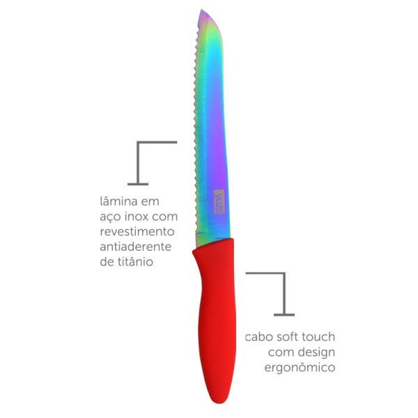 yuze faca titanium de pão - 3