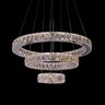 Lustre Pendente Anel Alliance triplo em Cristal com LED em 3 tonalidades 90w Bivolt - 1