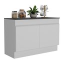 Ver imagem 1 de Balcão Cozinha Gabinete Pia 120cm 2 Portas com Rodapé Veneza Multimóveis Mp2239 Branco