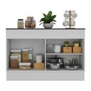 Ver imagem 4 de Balcão Cozinha Gabinete Pia 120cm 2 Portas com Rodapé Veneza Multimóveis Mp2239 Branco