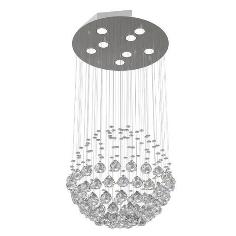 Lustre de Cristal Legitimo Globo 40cm Sala de Estar Mesa Jantar Quarto Living G140 - 0,80 CM