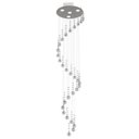 Ver imagem 1 de Lustre de Cristal Legitimo Espiral 33cm Pé Direito Duplo Vão de Escada Sala Alta Mesa E33 - 2,00 M