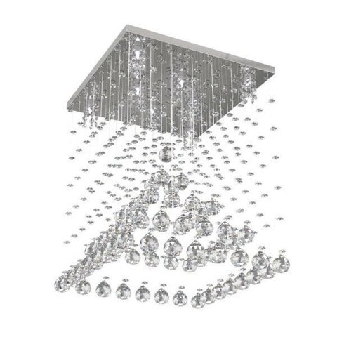 Lustre de Cristal Legitimo Piramide 42cm Sala de estar Mesa Jantar Quarto Living L302
