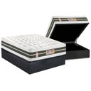 Ver imagem 1 de Cama Box Baú Casal: Colchão Molas Ensacadas Castor Pocket Silver Star Air Max 3D + Base CRC Suede