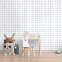 Ver imagem 1 de Papel de Parede Infantil - Quadriculado Traços Azul Arte Destaque 3,50 Metros