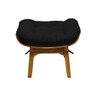 Kit Poltrona + Puff Costela Decoração Descanso Suede Preto - 6
