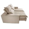 Sofá Viena Retratil/reclinavel 2,50 Mts Tec. Suede Veludo com Molas Ensacadas - Celflex Bege Claro - 2