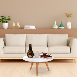 Mesa De Centro Márcia iGA Sala Luxo Pés De Madeira Maciça - 3