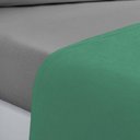 Ver imagem 2 de Jogo de Cama Malha Lençol 100% Algodão Gran Moratta 4 Peças King - Verde Jade-cinza