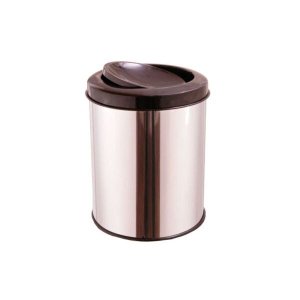Lixeira Inox Com Tampa Flip-Top (Basculante) 15 Litros Lixeira Inox Com Tampa Flip-Top Preta 15
