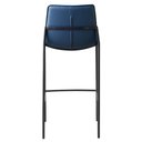 Ver imagem 2 de Kit 2 Banquetas Altas Eulália Assento em PU Base de Ferro com Encosto Azul Entardecer Rivatti Mó