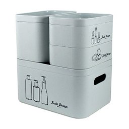 (cozy) Kit Organizador Beauty de 4 Peças - Azul - 1