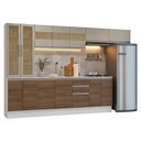 Ver imagem 2 de Armário de Cozinha Completa 100% Mdf 300 Cm Smart Madesa 04 Branco/rustic/crema