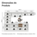 Ver imagem 3 de Armário de Cozinha Completa 100% Mdf 300 Cm Smart Madesa 04 Branco/rustic/crema