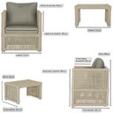 Ver imagem 2 de Mesa Centro e 2 Poltronas Madri Corda Náutica Estofado 8 Trama Original