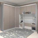 Ver imagem 1 de Guarda Roupa Solteiro Modulado Cp08 Taiga Branco/cinnamon L01 - Mpozenato