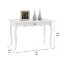 Ver imagem 3 de Aparador para Sala com Pés Luiz Xv 1 Gaveta 1019 Linz Móveis - Laca Branco
