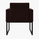 Ver imagem 5 de Kit 2 Poltronas Reforçada para Recepção Base Metálica Preto Marrom