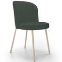 Ver imagem 1 de Cadeira para Sala de Jantar Cozinha Estofada Gavi Arena L02 Linho Verde Musgo - Lyam Decor