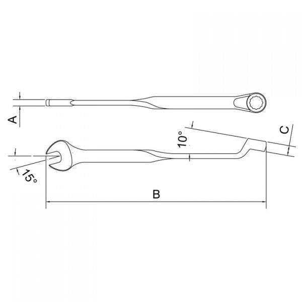 Chave Combinada 10mm Tramontina PRO - 3