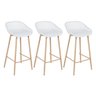 Kit 3 banquetas altas bancada cozinha Clarice Cloe Branco - 1