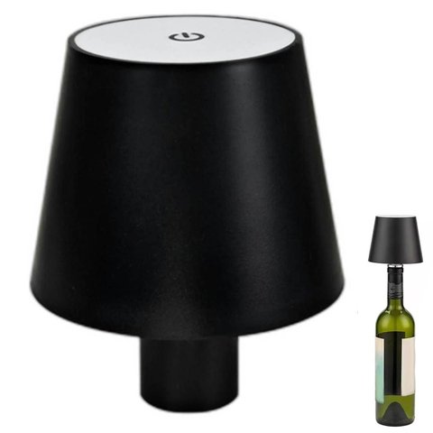 Luminaria Abajur de Garrafa Recarregavel Mesinha Decoraçao Quarto Sala Escrivaninha Estante 3 Tons a