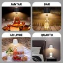 Ver imagem 6 de Luminaria Abajur de Garrafa Recarregavel Mesinha Decoraçao Quarto Sala Escrivaninha Estante 3 Tons a