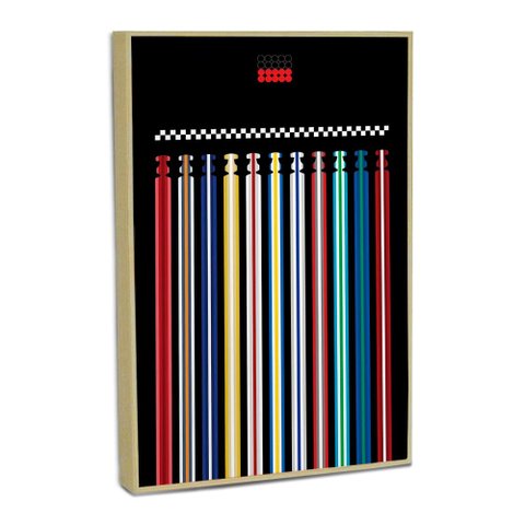 Quadro Decorativo Formula 1 Minimalista com Moldura Filete