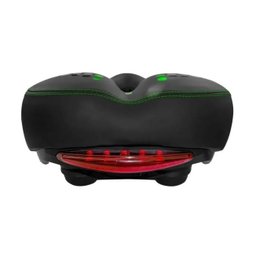 Selim com Luz Led Bicicleta Banco Gts Tec Vazado - Verde - 4