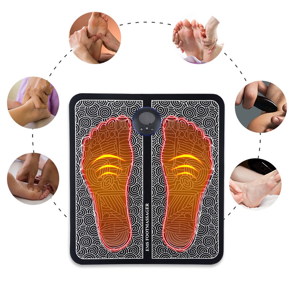 Tapete Massageador Eletrico de Pes Pernas Bem Estar Reflexologia Massagem Muscular Relaxante Braslu  - 5