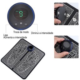 Tapete Massageador Eletrico de Pes Pernas Bem Estar Reflexologia Massagem Muscular Relaxante Braslu  - 3