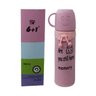 Garrafa Térmica de Inox 300ml Rosa com Tema Gatinho mais Copo - 3