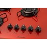 Cooktop 5 Bocas a Gás Fornello Vermelho FOR05VE Bivolt - 5