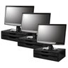 Conj. com 3 Suportes Para Monitor em MDF Black Piano 2 Gavetas Black Piano - 2