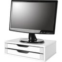 Ver imagem 2 de Conj com 2 Suportes para Monitor em MDF Branco com 2 Gavetas