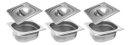 Ver imagem 1 de Conj 3 Cuba Gastronômica Inox GN 1/6x65 mm 1,0 L sem alça COM TAMPA INOX