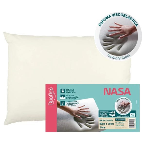 Travesseiro NASA Viscoelástico - 14 cm - Duoflex