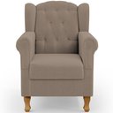 Ver imagem 6 de Kit 02 Poltronas Decorativa para Sala de Estar Yara P02 Bouclê Bege - Lyam Decor
