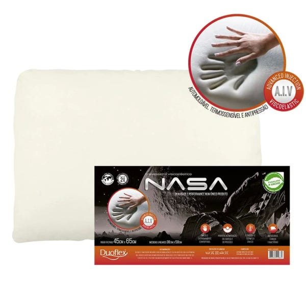 Travesseiro Viscoelástico Nasa-X Duoflex