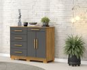 Ver imagem 1 de Cômoda Sapateira Sirius 5 Gavetas 2 Portas - Nature/alascavila Rica