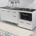 Ver imagem 2 de Balcao Cooktop 4 Bocas e Pia 120cm Branco Mobbs
