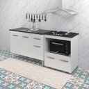 Ver imagem 6 de Balcao Cooktop 4 Bocas e Pia 120cm Branco Mobbs