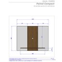 Ver imagem 3 de Painel Sala Compact para TV até 50 Polegadas Preto Fosco/Naturale/Ripa