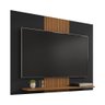 Painel Sala Compact para TV até 50 Polegadas Preto Fosco/Naturale/Ripa - 1
