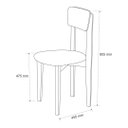 Ver imagem 4 de Conjunto Mesa Cadeiras 80cm Mdf Pinus Estofado Sofisticado:off White