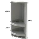 Ver imagem 4 de Chuveiro Ducha Fria Redondo 22cm Cromado + Suporte de Canto Porta Shampoo Cinza + Veda Rosca