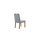Ver imagem 4 de Conjunto Sala de Jantar Mesa Viena Madeira Maciça 160x90cm Tampo Retângular Vidro Off White com 6 Ca