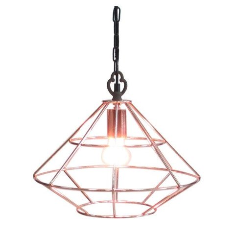 Pendente de Metal Aramado Gabbia 26cmx36cm Bella Iluminação