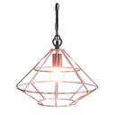 Ver imagem 1 de Pendente de Metal Aramado Gabbia 26cmx36cm Bella Iluminação